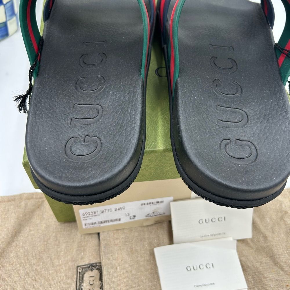 Men’s Gucci, Agrado  double strap sandals size 13 made in Italy - Picture 10 of 11